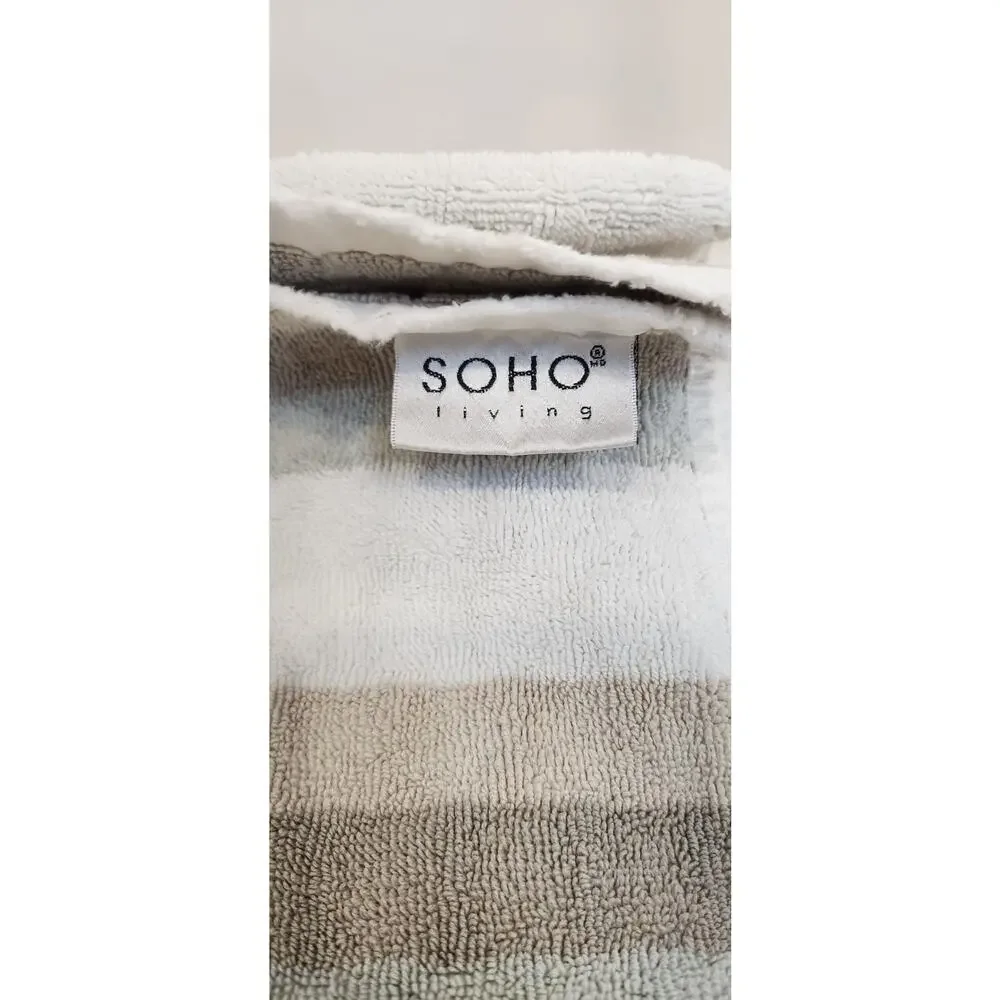 Soho Living Set of 4 Bath Towels Multicolored Dots 100% Cotton